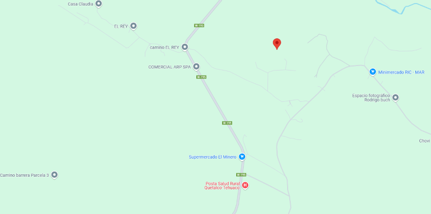 Mapa de ubicación de la propiedad en Quetalco, Dalcahue