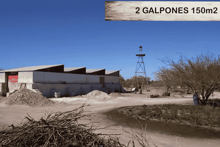 Vista de los dos galpones de 150 metros cuadrados, terreno productivo en La Huayca, Pozo Almonte