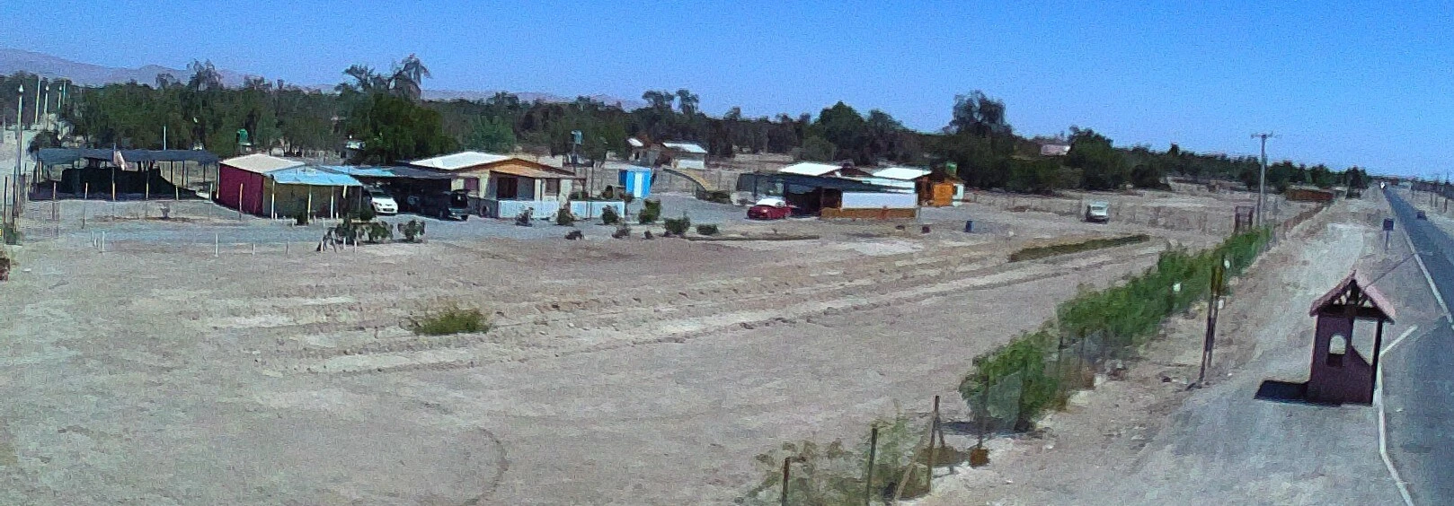 Vista panorámica de la parcela junto a la carretera principal, La Tirana, Pozo Almonte